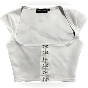 White corset top
